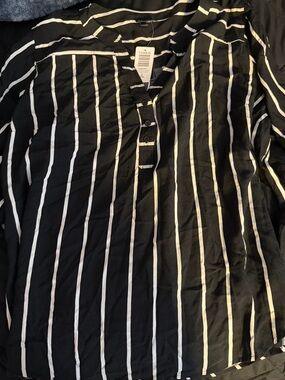 Torrid Black and White Striped top